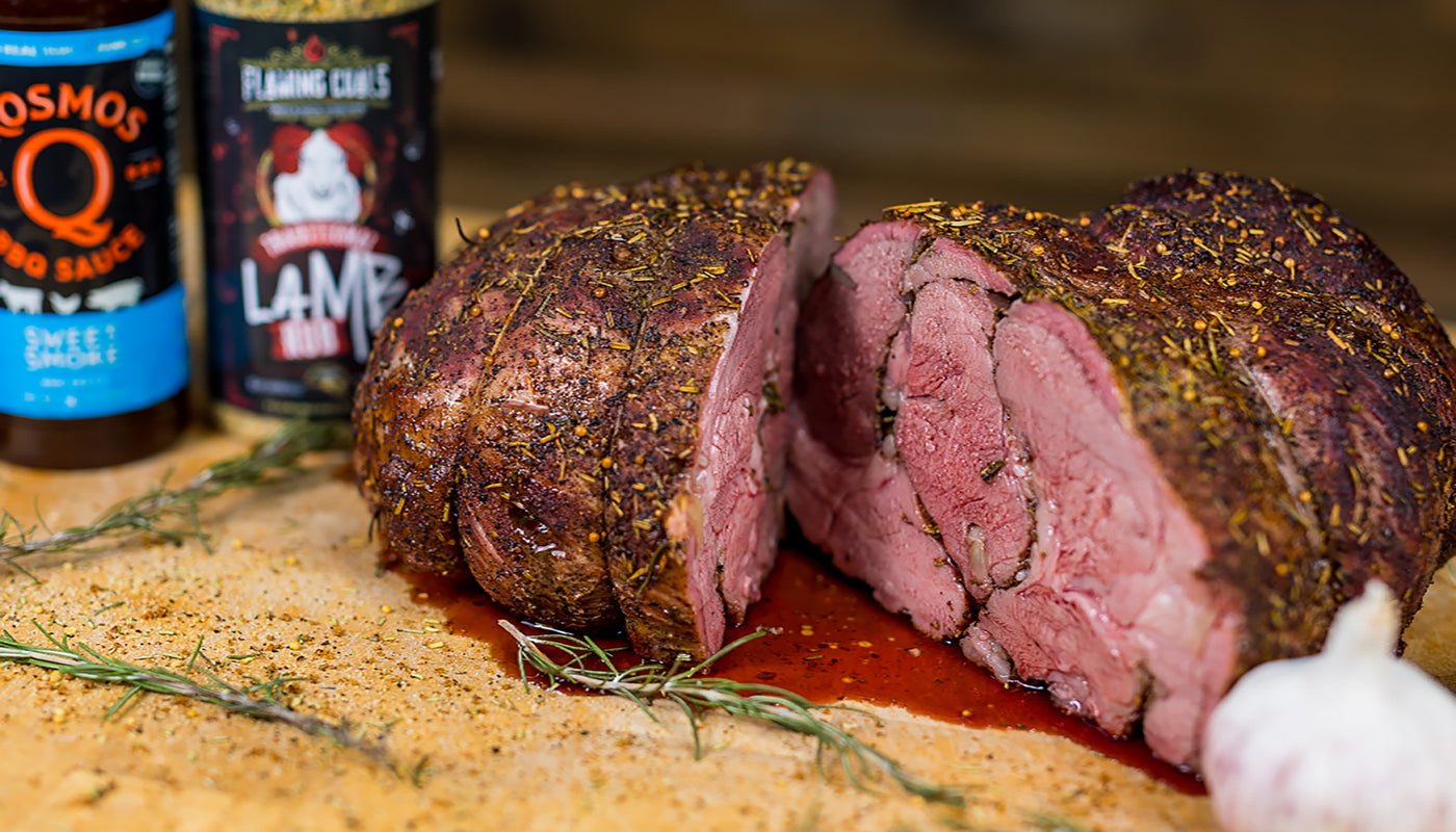 This images shows a lamb leg roast