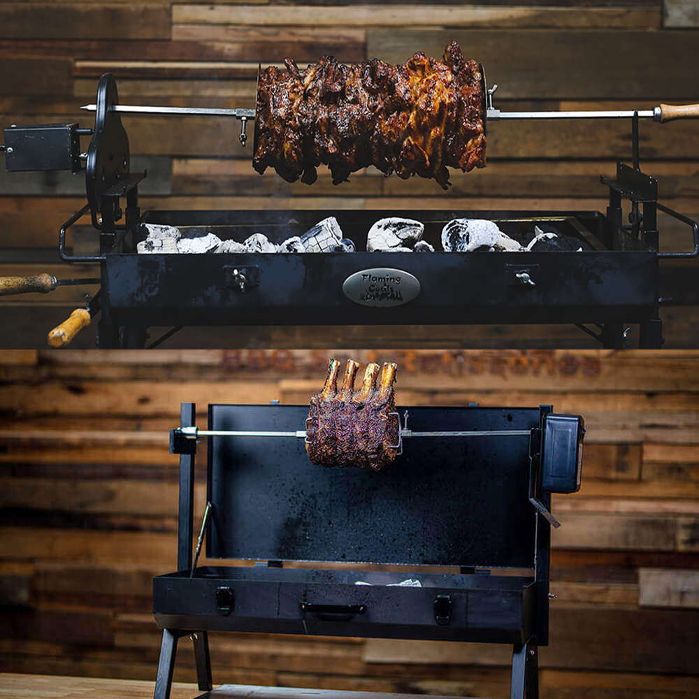 This_image_shows_Mini_spit_roaster_and_cyprus_spit_being_used_to_cook_meat