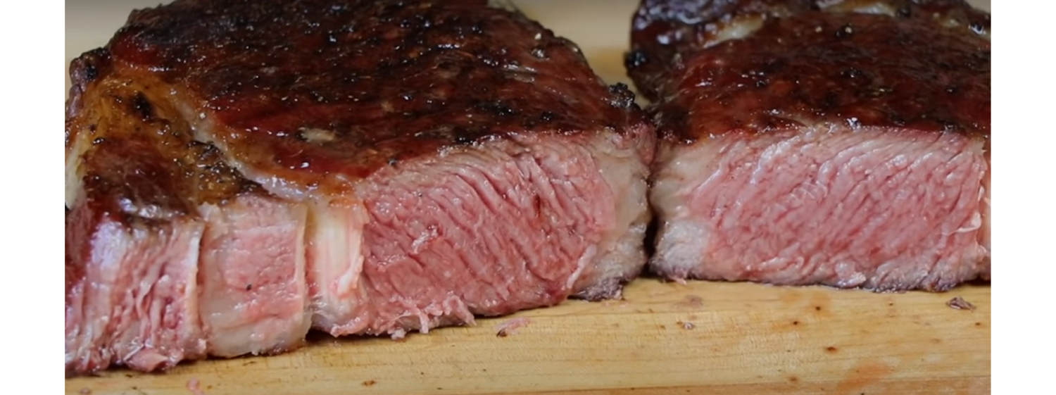 This image shows a sliced steak.
