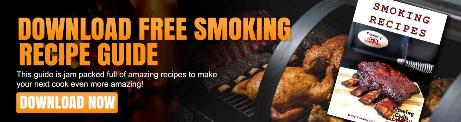 This is a banner that links to a smokers recipe book available for download