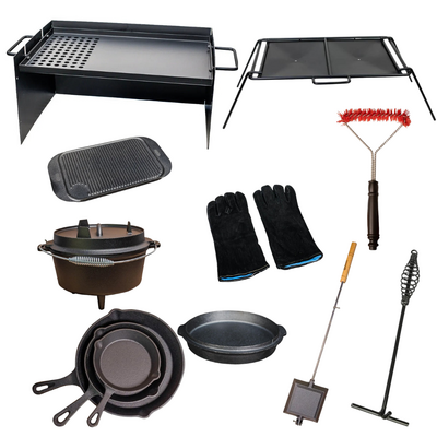 12-Piece Camping Cookware Combo Set by Flaming Coals