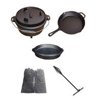 5 Pieces Camping Cookware Combo Set by Flaming Coals