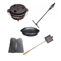 5Pieces Camping Cookware Combo Set by Flaming Coals