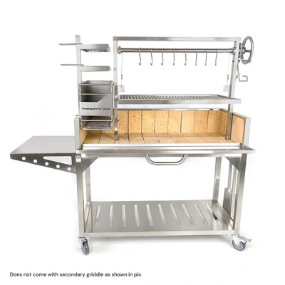 Argentine Wood Fire & Charcoal Grill all Stainless Steel | TAGWOOD BBQ