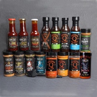 Beef Lamb Chicken & Pork Ultimate BBQ Rub and Sauce 16 pack by Flaming Coals