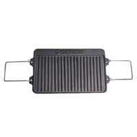 Reversible Griddle | Cast Iron 2 Burner Hotplate