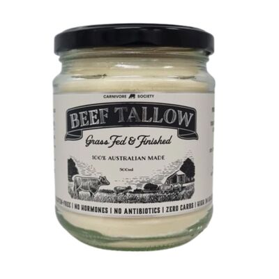 Beef Tallow - 100% Grass-Fed & Finished | Carnivore Society 