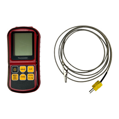 Multi-Type Digital Thermocouple Thermometer with K-Type Probe 