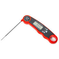 Flaming Coals Instant Read Thermometer with Bottle Opener - Red