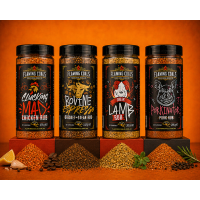 Flaming Coals Ultimate 4 Rub Pack - Giftbox Set