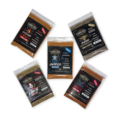 BBQ Seasoning Sample Pack - Flaming Coals 5 Pack