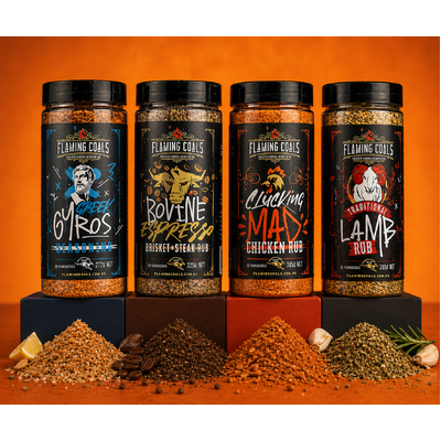 Flaming Coals BBQ Rubs - 4 Pack