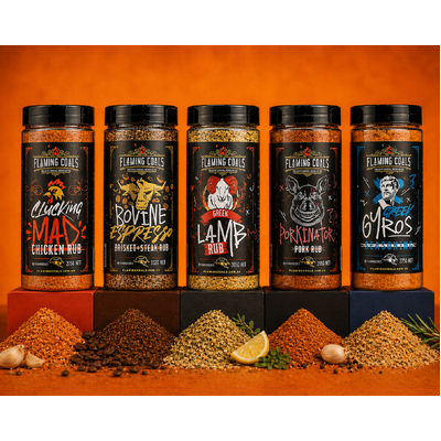 Flaming Coals BBQ Rubs - 5 Pack