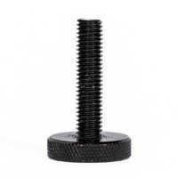 Knurled Screw (M8) – Long Thread– Black
