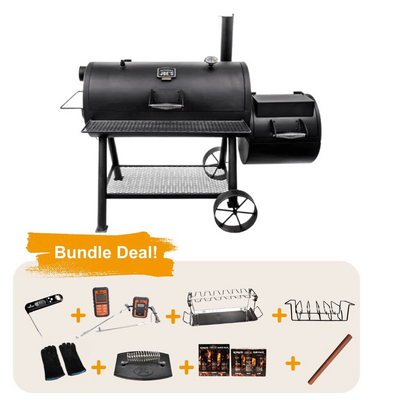 Longhorn Reverse Flow Offset Smoker | Oklahoma Joe's Bundle