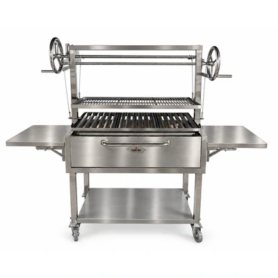 Twin Wheel Parrilla Argentinian BBQ Grill - Stainless Steel