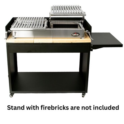 Double Parrilla Argentinian BBQ Grill Topper | Flaming Coals