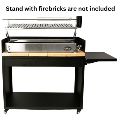Parrilla BBQ Insert with Spit and Hot Plate | Flaming Coals