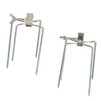Outdoor Magic 10mm Stainless Steel Gyros Plates Square Collars Set of 2 