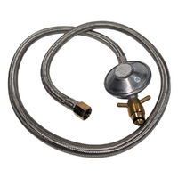 LPG Gas Regulator and Hose|POL to 3/8 SAE| Suits Weber|Sizzler BBQ