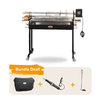Flaming Coals Extra Large Cyprus Spit with 5 Skewers Bundle