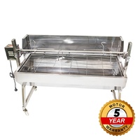 1500 Stainless Steel Spartan Spit Roaster | Flaming Coals