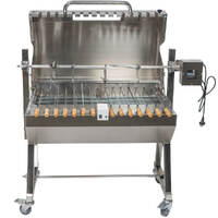 Outdoor Central Stainless Steel Hooded Rotisserie & Cyprus Grill