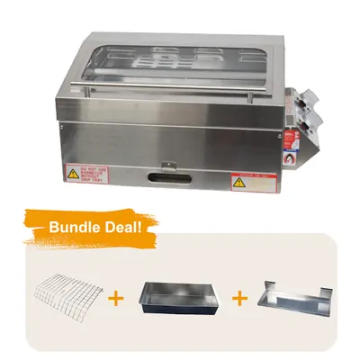 Caravan BBQ - Sizzler Deluxe High Lid -1/2 Grill & 1/2 Hotplate | Bundle 