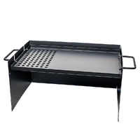 Flat Plate Cooker with Windshield | Flaming Coals