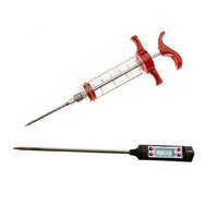 Smoker & BBQ Kit - cooking thermometer and injector