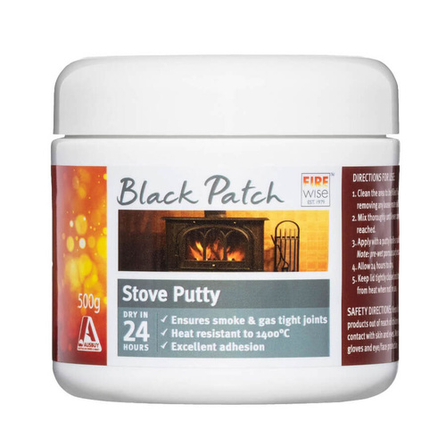 Black Patch Stove Putty by Rubbedin