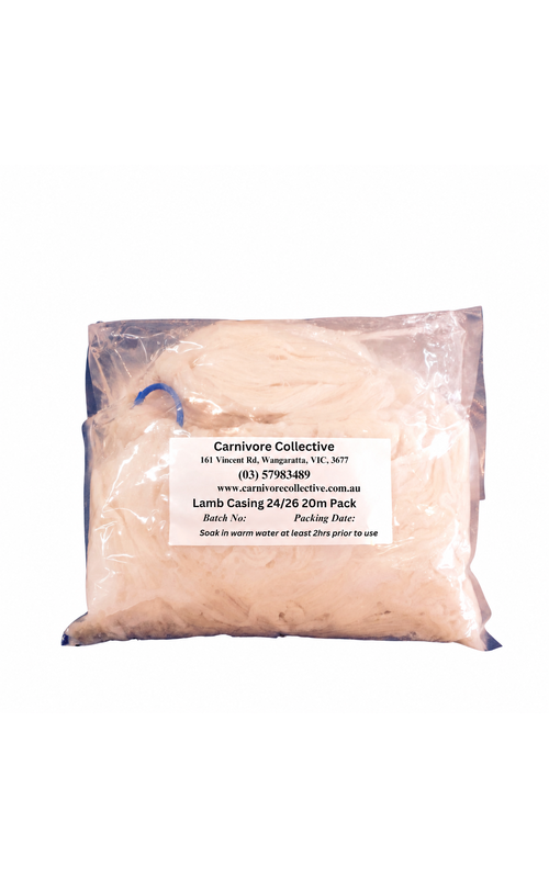  Lamb Sausage Casings 24/26mm - 20m Pack | Carnivore Collective
