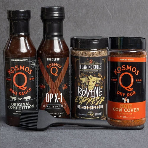 Beef Rub & Sauce 4 Pack by Kosmos Q