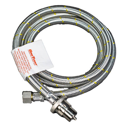 1.5m Bayonet Braided Gas Hose with 3/8 SAE connection - Sizzler 