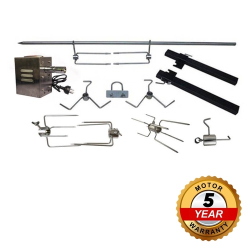 DIY BBQ Spit Rotisserie Set -The Heavy Duty Works with 30/60/120KG Motor by Flaming Coals