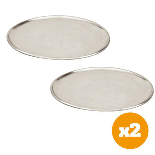 2x Aluminium Pizza Pan 200mm | Vogue