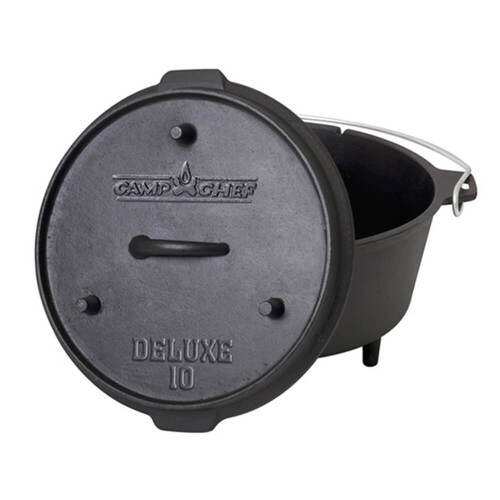 Camp Chef 10 inch Cast Iron Deluxe Dutch Oven