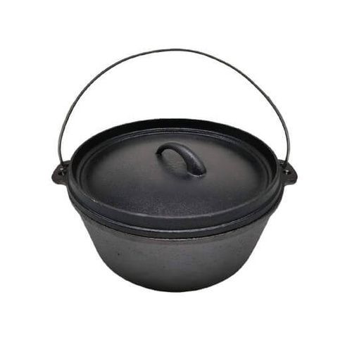 Cast Iron Camping Dutch Oven 4.5QT 10" by Flaming Coals