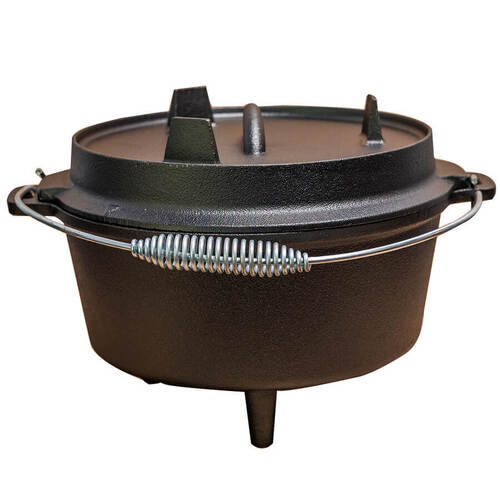 Flaming Coals Cast Iron Dutch Oven & Skillet 4.5qt