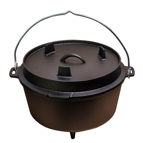 Cast Iron Camp Oven & Skillet 8QT by Flaming Coals