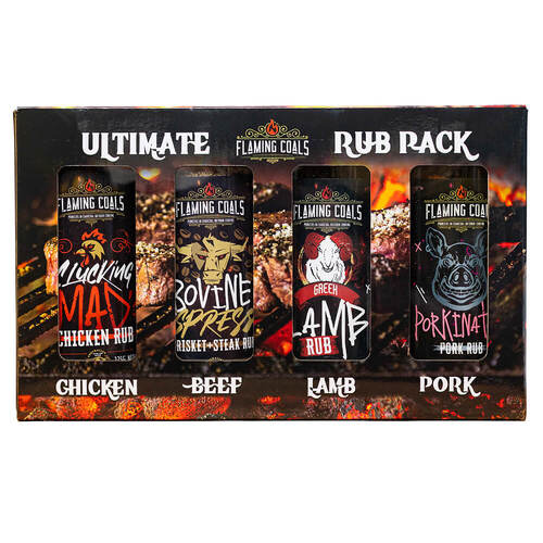 Flaming Coals Ultimate 4 Rub Pack