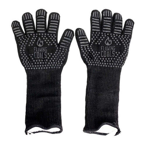 Gloves | BBQ Gloves | Long Sleeve Heat Resistant  (pair) - Flaming Coals