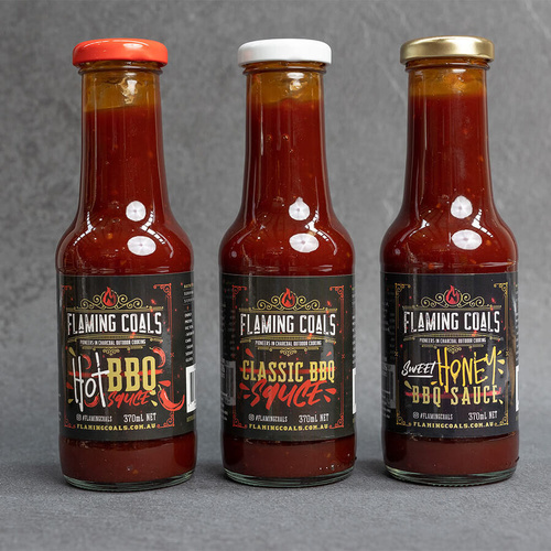 Flaming Coals BBQ Sauce 3 Pack Combo