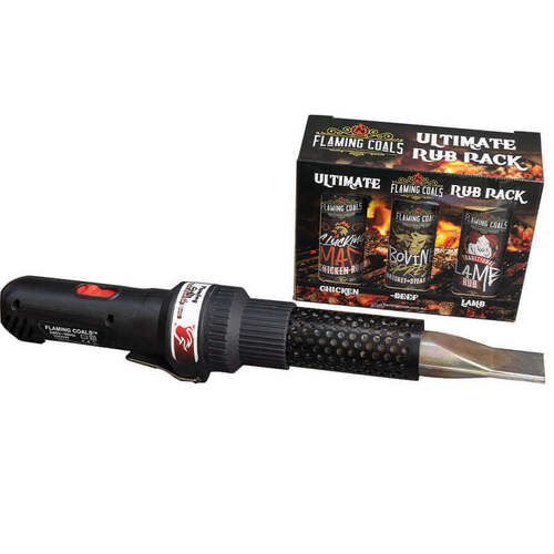 Flaming Coals Rub Pack With Charcoal Starter Wand