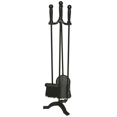 Black Finish Fire Tool Set - 3 Piece plus Stand | Outdoor Magic