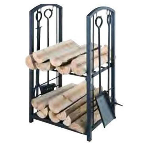 2 Tier Wood Rack with 4 tools