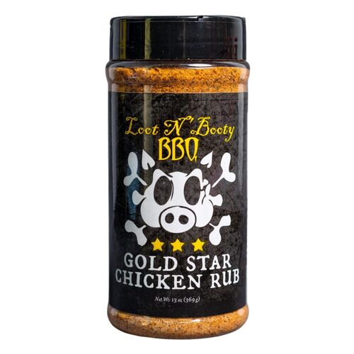 Gold Star Chicken Rub Jar 13oz | Loot N' Booty BBQ