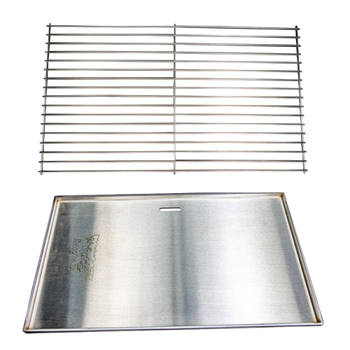 Stainless Steel BBQ Plate and Grill Set 400 x 480