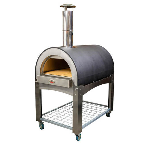 Woodfired Pizza Oven-Black | Flaming Coals 
