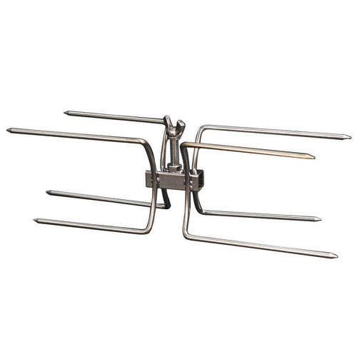 Double Ended Rotisserie Fork/Prong - 10mm Square - Flaming Coals